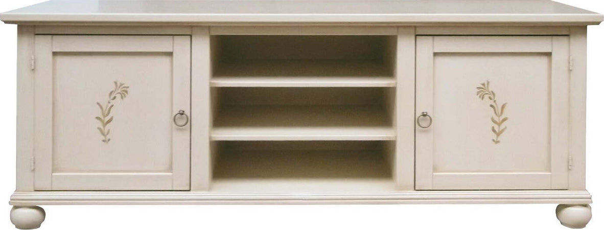 MOBILI-2G---PORTA-TV-CLASSICO-2-ANTE-IN-LEGNO-AVORIO-PATINATO-L.160-P.46-H.56