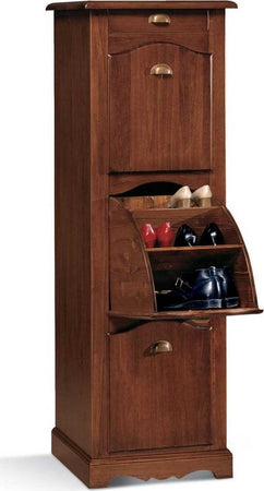 MOBILI-2G---SCARPIERA-SINGOLA-FINITURA-LACCATO-AVORIO-PENNELLATO-CON-DECORI