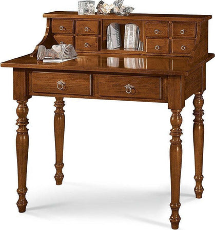 MOBILI-2G---SCRIVANIA-10-CASSETTI-IN-LEGNO-ARTE-POVERA-TINTA-NOCE-105X55X104