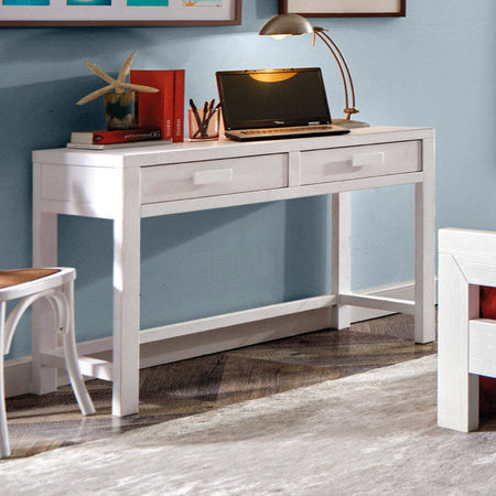 MOBILI-2G---SCRIVANIA-2-CASSETTI-SHABBY-BIANCO-LEGNO-MASSELLO-DI-ABETE-110X55X80
