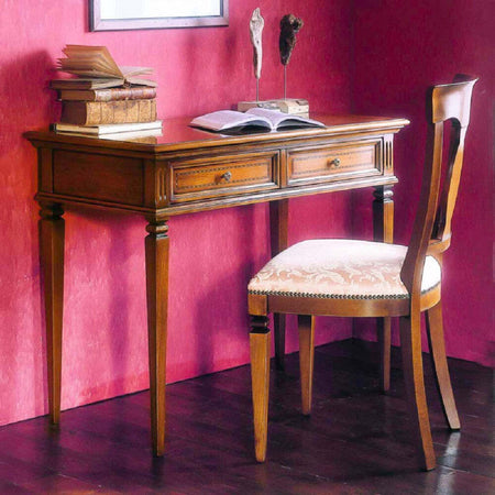 MOBILI-2G---SCRIVANIA-CLASSICA-2-CASSETTI-IN-LEGNO-GREZZO-100X54X80