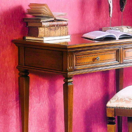 MOBILI-2G---SCRIVANIA-CLASSICA-2-CASSETTI-IN-LEGNO-GREZZO-100X54X80