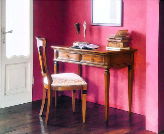 MOBILI-2G---SCRIVANIA-CLASSICA-2-CASSETTI-IN-LEGNO-GREZZO-100X54X80