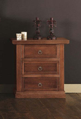 MOBILI-2G---SET-2-COMODINI-ARTE-POVERA-IN-LEGNO-3-CASSETTI-TINTA-NOCE