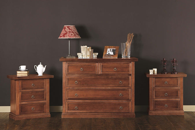 MOBILI-2G---SET-2-COMODINI-ARTE-POVERA-IN-LEGNO-3-CASSETTI-TINTA-NOCE