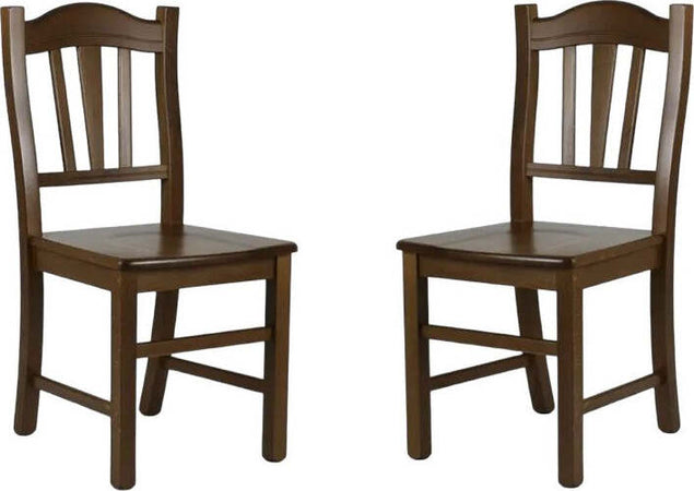 MOBILI-2G---SET-2-SEDIE-GENDARME-LEGNO/NOCE-SEDUTA-LEGNO