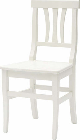 MOBILI-2G----SET-2-SEDIE-LEGNO-BIANCO-SHABBY-CHIC-SEDUTA-LEGNO