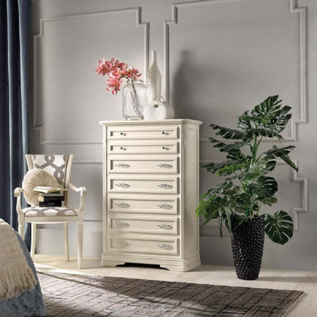 MOBILI-2G---SETTIMANALE-CLASSICO-7-CASSETTI-IN-LEGNO-MASSELLO-AVORIO-L.85-P.42-H.128