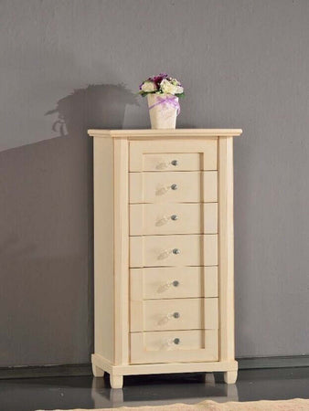 MOBILI-2G---SETTIMINO-7-CASSETTI-LEGNO-AVORIO-PATINATO-63X37X131