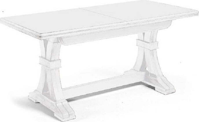 MOBILI-2G---Tavolo-classico-rettangolare-legno-allungabile-bianco-180x100