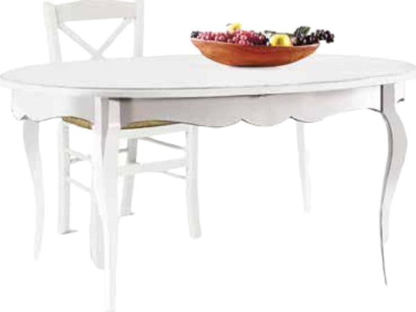 MOBILI-2G---TAVOLO-OVALE-CLASSICO-ALLUNGABILE-BIANCO-OPACO-L.160-X-P.110
