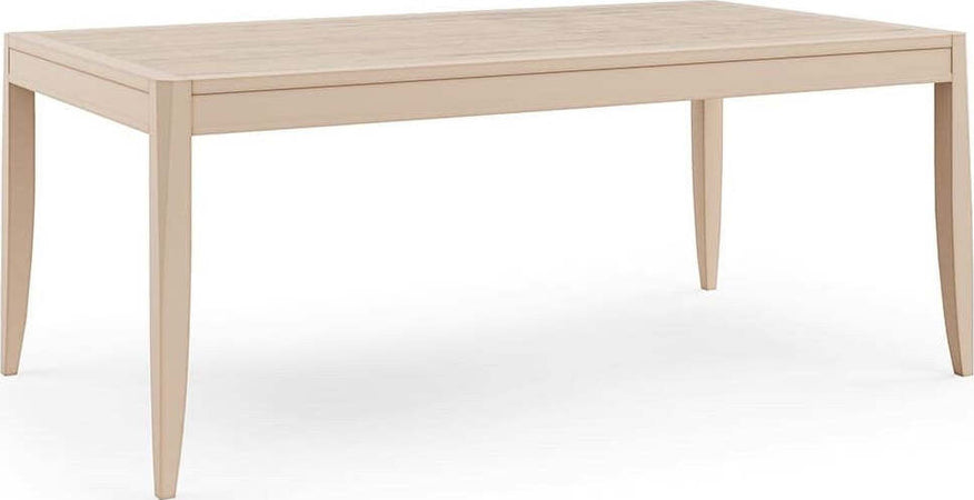 MOBILI-2G---TAVOLO-RETTANGOLARE-ALLUNGABILE-CON-DECORO-FOGLIA-IN-LEGNO-L.200-P.100-H.80