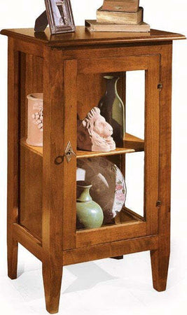MOBILI-2G---VETRINA-1-PORTA-IN-LEGNO-TINTA-NOCE-L.60-x-P.38-H.100