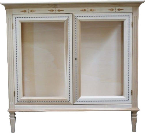 MOBILI-2G---VETRINA-CLASSICA-2-PORTE-IN-LEGNO-GREZZO-L.106-P.41-H.100