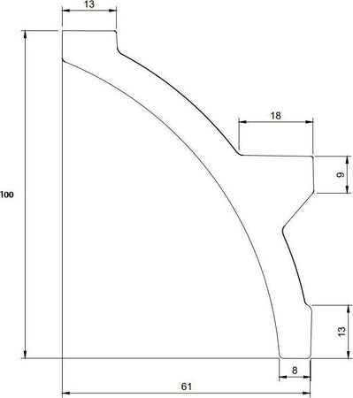 Modanatura 2m per led in duropolimero effetto luce indiretta Fai da te/Prodotti per la costruzione/Materiali da costruzione/Infissi/Modanature Led Mall Home - Napoli, Commerciovirtuoso.it