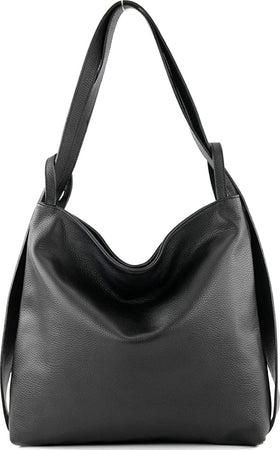 Modarno-Shopper-Zaino-in-Vera-Pelle-da-donna-2in1