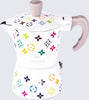 Caffettiera Luis Bavaria Bianca Logo Fashion MultiColore Monogram Logo 3 Tazze 100% Made in Italy Moka Edizione Limitata MOKA CAFFE' L'Orchidea - Siderno, Commerciovirtuoso.it