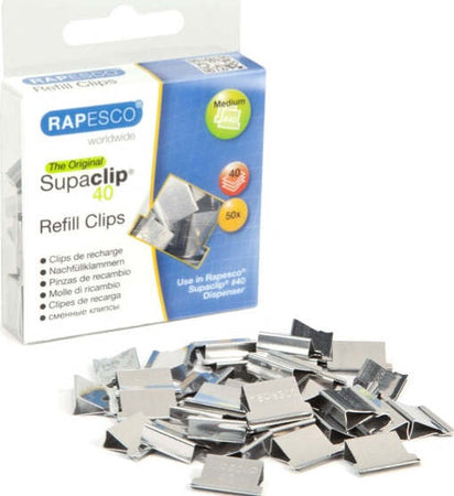 Molle di ricambio per Supaclip 40 - acciaio - Rapesco - conf. 50 pezzi Cancelleria e prodotti per ufficio/Archivio ufficio e accessori per scrivania/Nastri colle elastici e graffette/Graffette molle fermacarte e anelli Eurocartuccia - Pavullo, Commerciovirtuoso.it