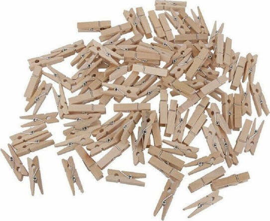 Mollette-In-Legno-Naturale-Appendifoto-Da-3.5cm-Mollettine-Decorazioni-Foto-100p
