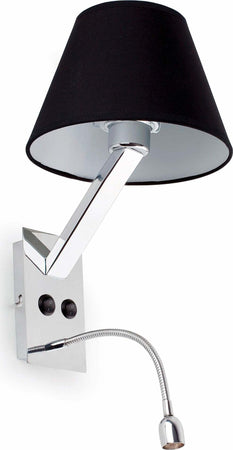 MOMA Lampada aplique nera con lettore Illuminazione/Illuminazione per interni/Illuminazioni per pareti/Applique Led Mall Home - Napoli, Commerciovirtuoso.it
