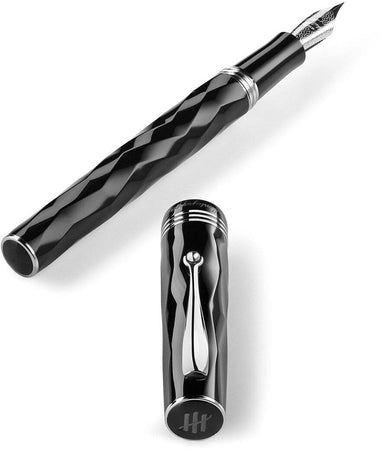 Montegrappa Penna Stilografica Brenta Nera Sfaccettata Stile Vintage Isrbt3ic