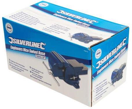 Morsa da banco 160 mm Silverline girevole in acciaio resistente 16 kg apert. 160mm