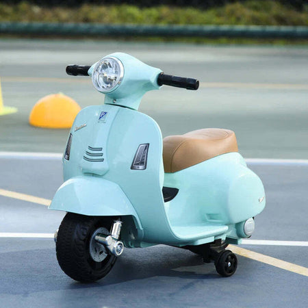 Moto-Elettrica-per-Bambini-con-Licenza-Ufficiale-Vespa-Batteria-6V,-Fari-e-Clacson,-per-Bimbi-da-18-36-mesi,-Verde,-66.5x38x52cm-MN7370-138GNMN7
