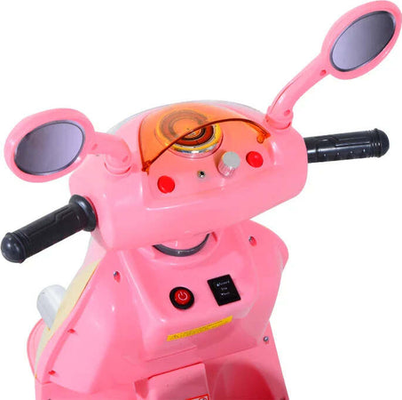 Motorino-Elettrico-per-Bambini-3-Anni+-Max.-25kg-con-Luci,-Musica,-Batteria-6V-e-Velocità-3km/h,-108x51x75-cm,-Rosa-QA4370-013QA4