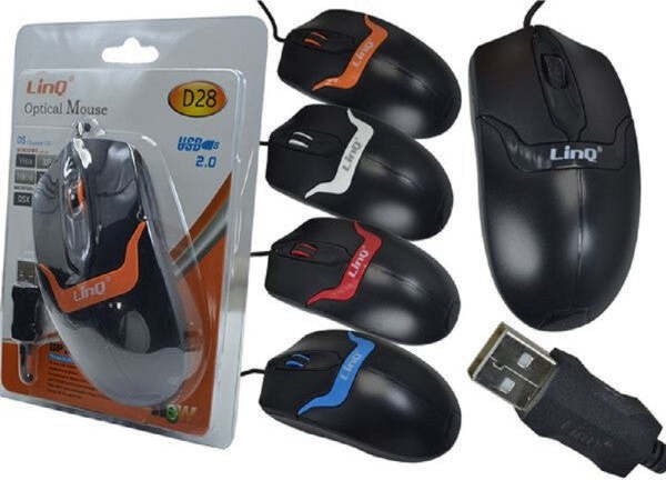 Mouse-Ottico-Con-Cavo-Usb-1200dpi-Plug-And-Play-Per-Pc-Notebook-Vari-Colori-D28
