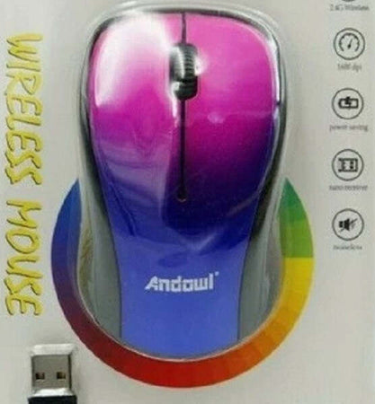 Mouse-Wireless-Colorato-Senza-Fili-2.4g-1600dpi-Q-jc124-Connessione-Usb-Computer
