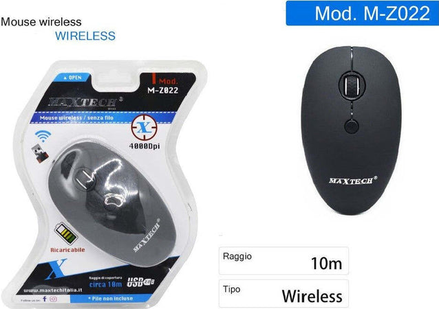 Mouse Wireless Senza Filo 4000dpi Ricaricabile 10mt Raggio Portata Per Pc M-z022 Informatica e Videogiochi > Accessori PC > Mouse e Tastiere PC Trade Shop italia - Napoli, Commerciovirtuoso.it