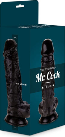 Mr. Cock 28 cm Black Fallo Realistico Non Vibrante Nero con Ventosa e Testicoli in PVC Scroto Realistico Salute e cura della persona/Erotismo e contraccezione/Sex toys/Dildo/Dildo realistici Kondorama - Martinsicuro, Commerciovirtuoso.it