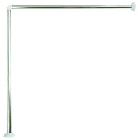 MSV Bar asta per tenda doccia angolare per fissare 80x80cm in acciaio inox