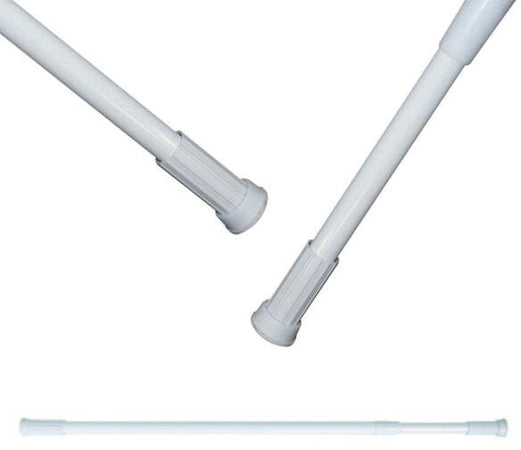 MSV Rod bar per tenda doccia o vasca allungabile senza foratura in Alu 110-200cm Bianco