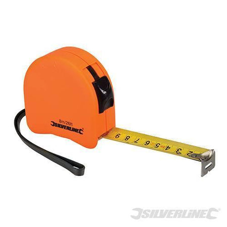 Silverline misurazione metro flessibile flessometro riga ABS 8 m x 25 mm Prezzo Silverline