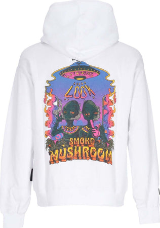 MUSHROOM-Felpa-Cappuccio-Uomo-Alien-Smoke-Hoodie-White-da-uomo