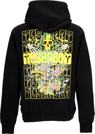MUSHROOM-Felpa-Cappuccio-Uomo-Skeleton-Hoodie-Black-da-uomo