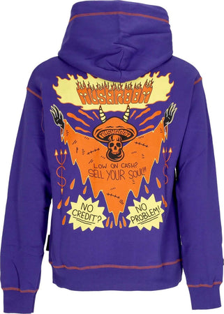 MUSHROOM-Felpa-Cappuccio-Uomo-Vampire-Hoodie-Purple-da-uomo