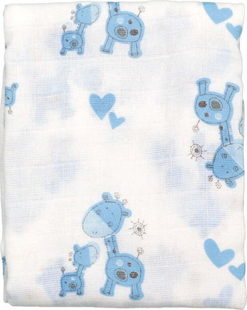 Mussola Gamberritos Giraffa Azzurro Casa e cucina/Tessili per la casa/Biancheria per culle e lettini/Coperte e copertine/Copertine avvolgenti La Casa Del Bebè - Napoli, Commerciovirtuoso.it