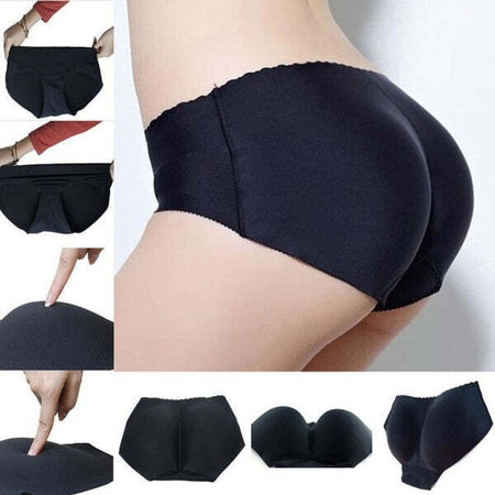 Mutanda-Imbottita-Glutei-Slip-Push-Up-Di-Colore-Beige-O-Nero-Varie-Taglie