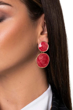 MYA-ACCESSORIES-|-Orecchini-pendenti-doppio-cerchio-marmorizzato