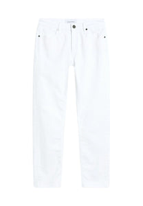 calvin klein jeans MID RISE SLIM ANKLE-WHITE da donna