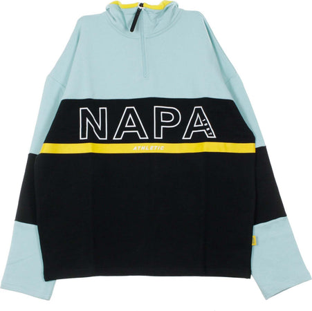 NAPA-SILVER-Felpa-Collo-Alto-Uomo-B-anzere-Zip-Sweat-Light-Blue/black-da-uomo