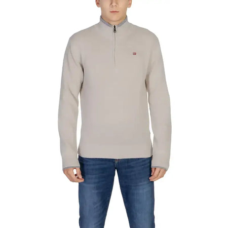 Napapijri Maglia Uomo - beige / S - Abbigliamento Maglie