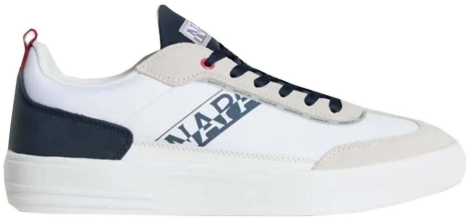 Napapijri Scarpe Uomo Sneakers Bark Casual Con Lacci Bianche Nuova Collezione
