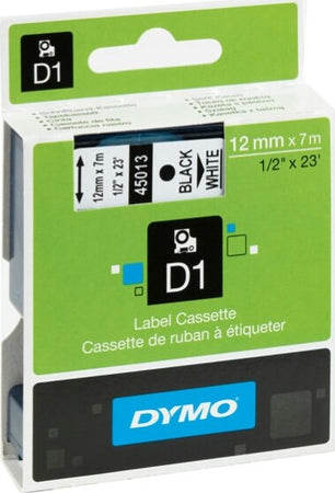 Nastro D1 450130 - 12 mm x 7 mt - nero-bianco - Dymo Cancelleria e prodotti per ufficio/Elettronica per ufficio/Accessori/Accessori per etichettatrici Eurocartuccia - Pavullo, Commerciovirtuoso.it