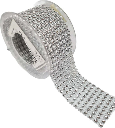 Nastro in tessuto Argento con cristalli lucido 1,8 mt per confezioni natalizie Casa e cucina/Hobby creativi/Cucito/Tessuti MagiediNatale.it - Altamura, Commerciovirtuoso.it