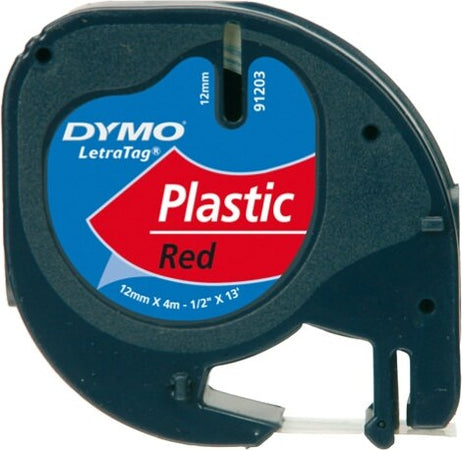 Nastro Letratag 912030 - in plastica - 12 mm x 4 mt - rosso - Dymo Cancelleria e prodotti per ufficio/Elettronica per ufficio/Accessori/Accessori per etichettatrici Eurocartuccia - Pavullo, Commerciovirtuoso.it