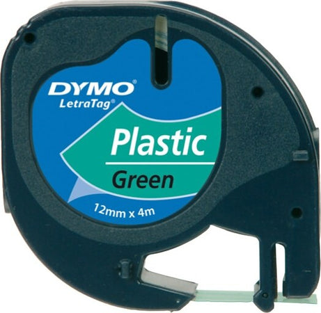 Nastro Letratag 912040 - in plastica - 12 mm x 4 mt - verde - Dymo Cancelleria e prodotti per ufficio/Elettronica per ufficio/Accessori/Accessori per etichettatrici Eurocartuccia - Pavullo, Commerciovirtuoso.it