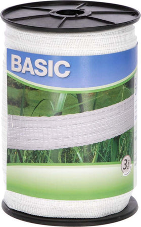 Nastro recinto elettrico per Bovini ed Equini Fettuccia Bianca 20 mm x 200 mt Commercio Industria e Scienza/Attrezzature e forniture agricole/Strutture/Recinzioni La Zappa - Altamura, Commerciovirtuoso.it